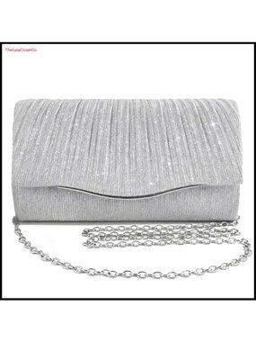 Womens Shiny Envelope Clutch Evening Bag